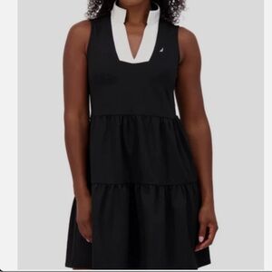 Nautica Women's Black and White tiered dress.  Size large. NWT.